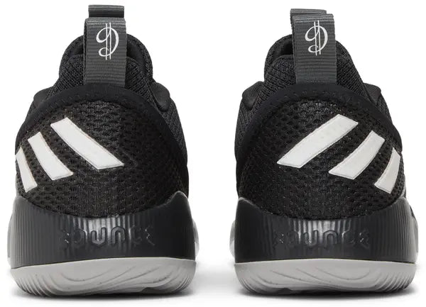 adidas Dame Certified EXTPLY 2.0 Black White GY2439 men's basketball shoes back view.