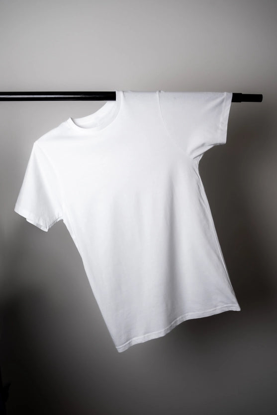 Men’s Half-Sleeve Cotton T-Shirt – Soft, Breathable & Lightweight – Perfect for Casual Wear & Workouts. White.