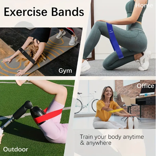 5-Piece Premium Resistance Bands Set for full-body workouts, yoga, Pilates, and muscle toning, with non-slip grip.