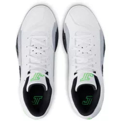 Jordan Men's Attack Basketball Shoes - Lightweight grey sneakers with a supportive frame, full-length Nike Air Strobel cushioning, and rubber outsole for traction. Top view.