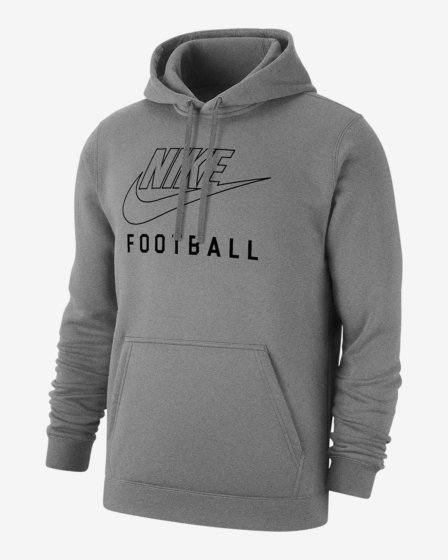 Nike Swoosh Club Fleece Men's Football Pullover Hoodie in Ember Glow, featuring soft fleece fabric and relaxed fit.