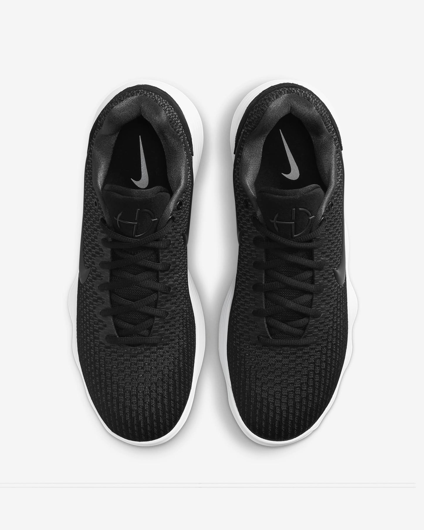 Nike Hyperdunk 2017 Low Basketball Shoes – Black/Anthracite/White – Breathable upper with Nike React foam - Top view.