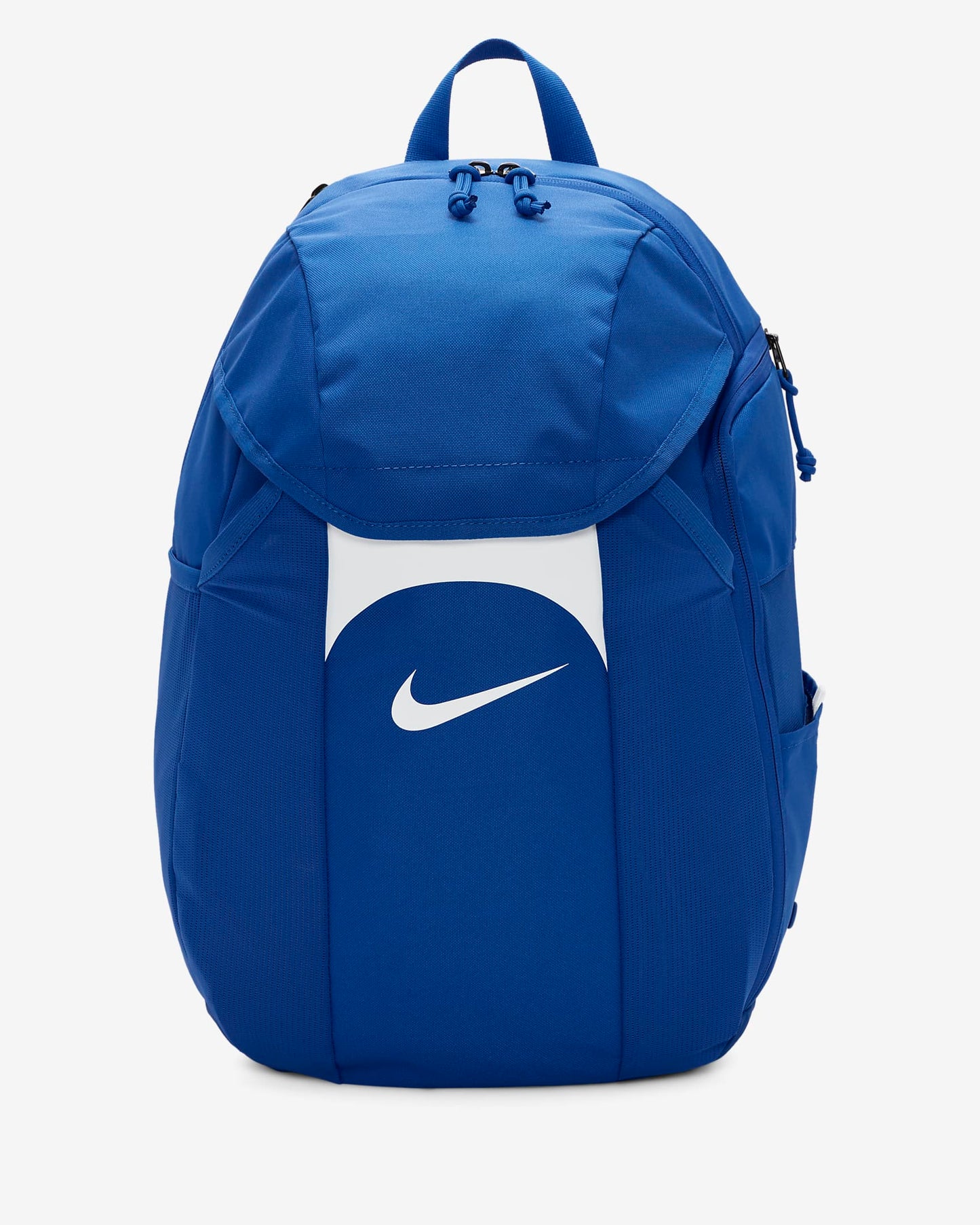 Nike Academy Team Backpack 30L in Midnight Navy with Storm-FIT technology, ball pocket, and padded straps.