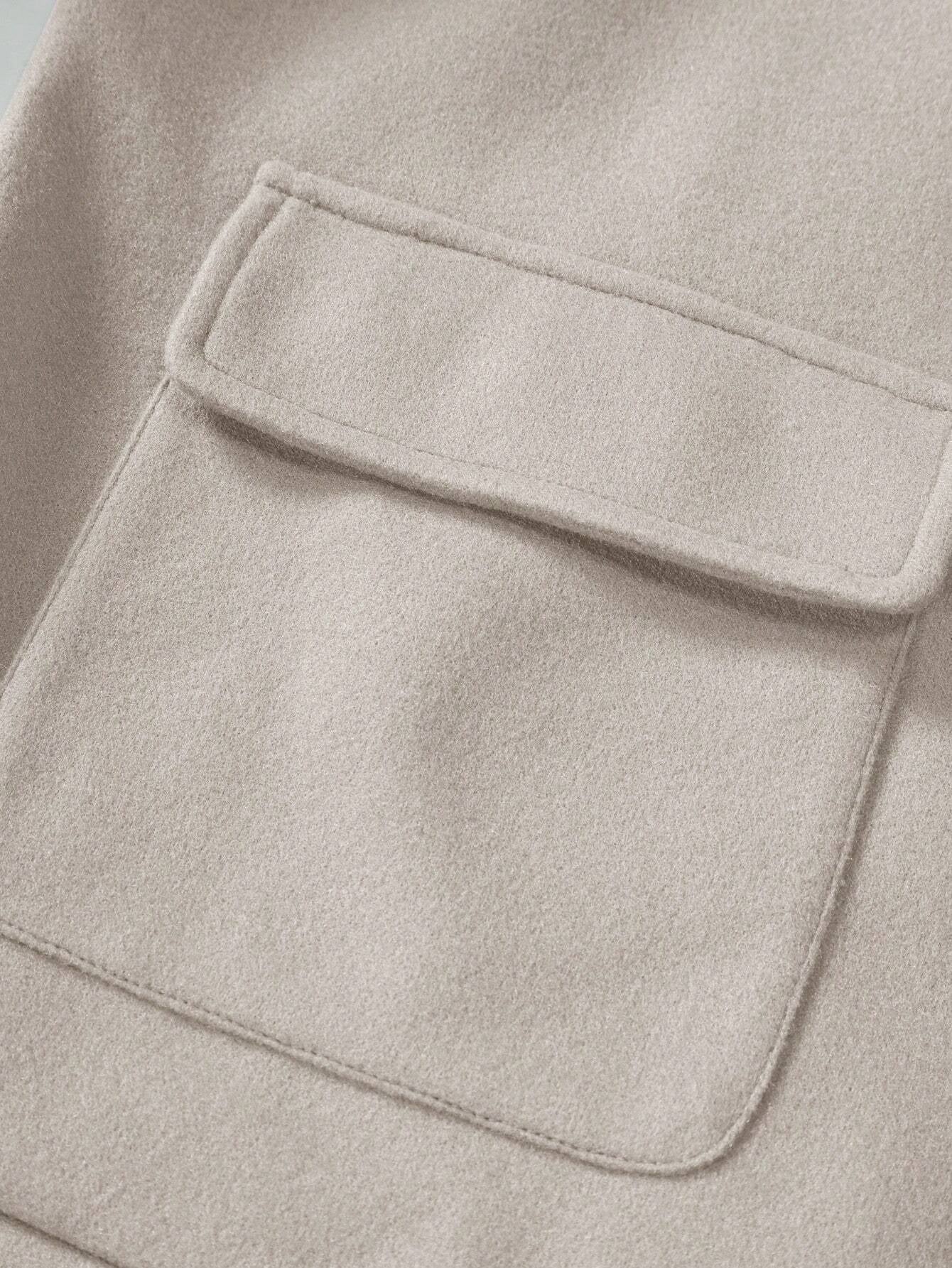 Manfinity Homme Men Flap Pocket Button up Jacket