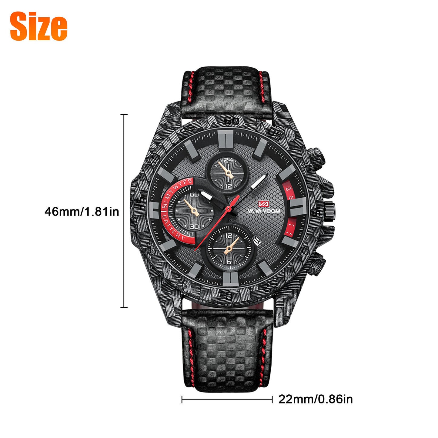 Fashion Waterproof Men'S Quartz Watch Leather Braided Business Bracelet Classic
