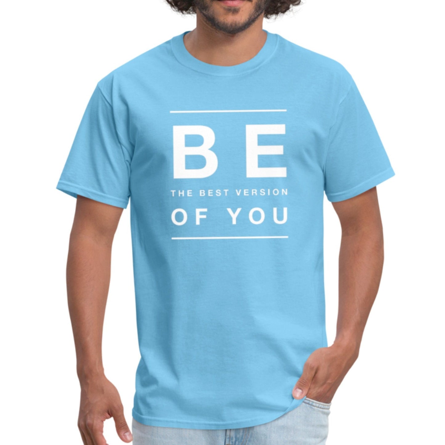 Classic Short Sleeve T-Shirt, Be The Best Version Of You - Unisex / White Text