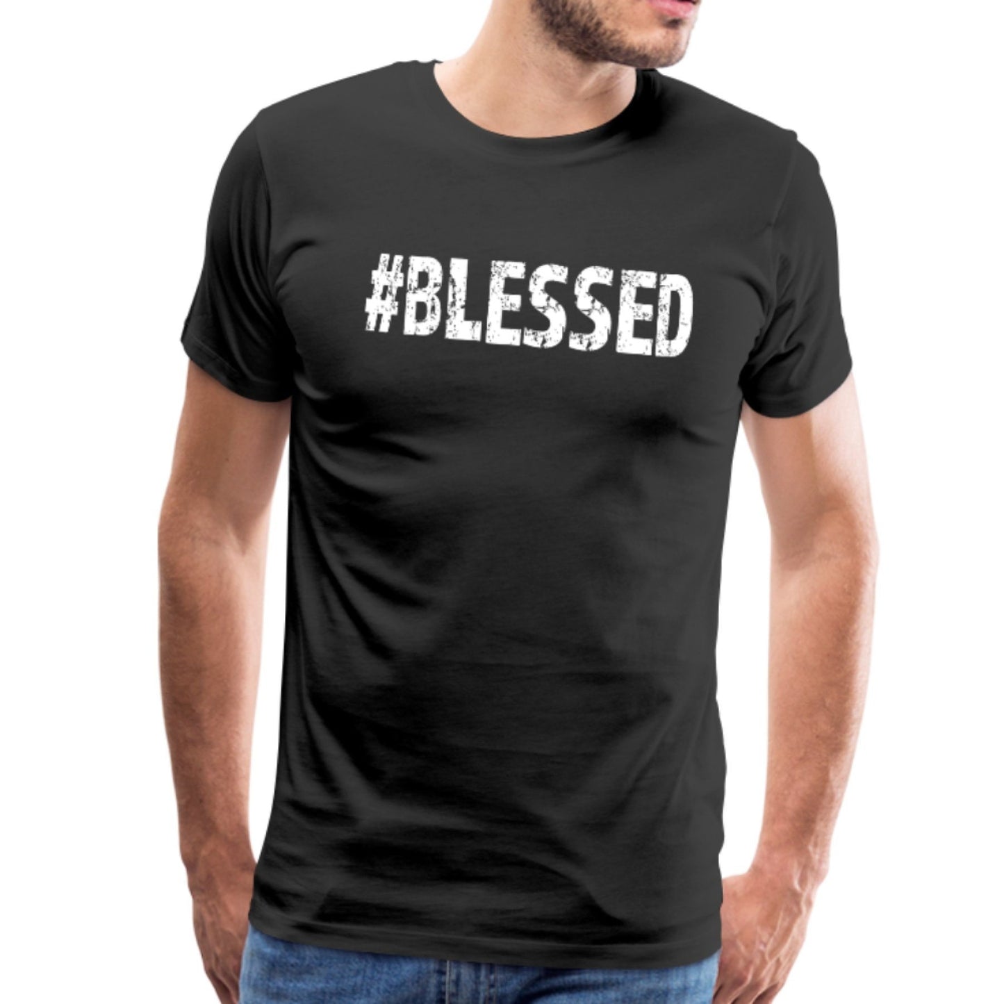 Black Blessed Mens Premium T-Shirt