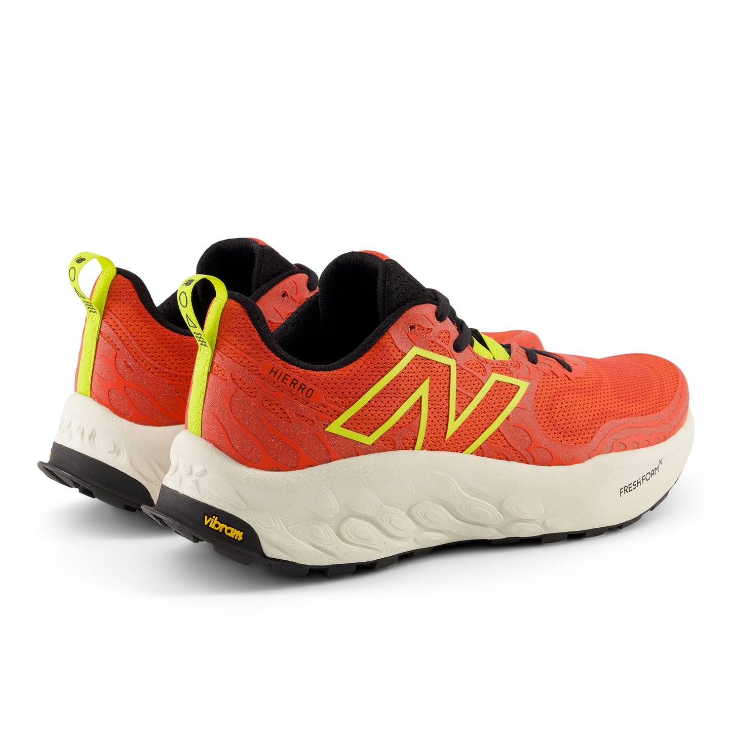 New Balance Men's Hierro V8 Trail Running Shoes – Lightweight and cushioned trail runners with Fresh Foam X midsole and Vibram grip outsole for all-terrain stability.