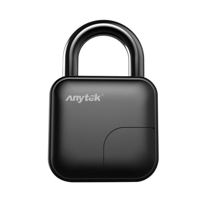 ANYTEK intelligent fingerprint padlock - IP65 waterproof and dustproof design, zinc alloy body, and 10 fingerprint storage capacity.