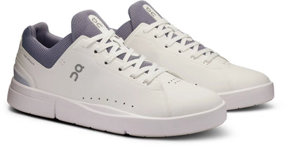 On Men's THE ROGER Advantage Shoes - White Vegan Leather, CloudTec® Cushioning