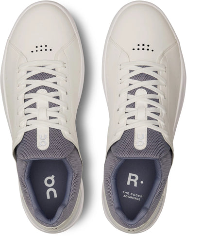 On Men's THE ROGER Advantage Shoes - White Vegan Leather, CloudTec® Cushioning