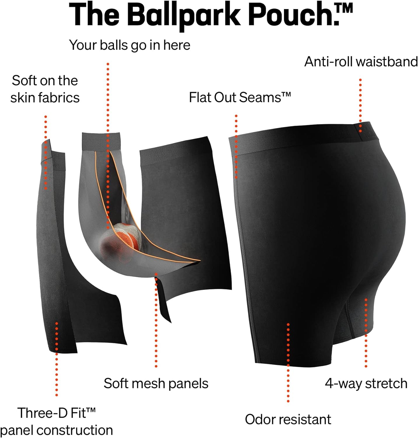Men'S Vibe Super Soft Boxer Briefs with Built-In Pouch Support - 3 Pack