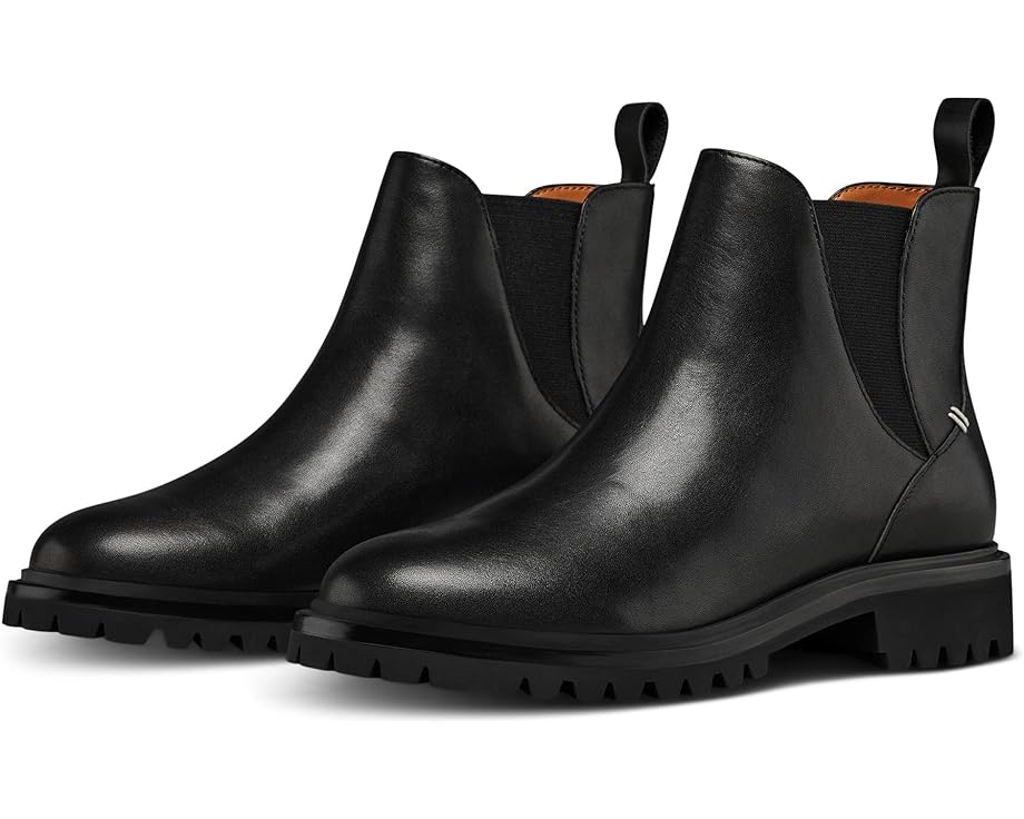 Front view of LABEL™ Go-To Chelsea Boots in black leather