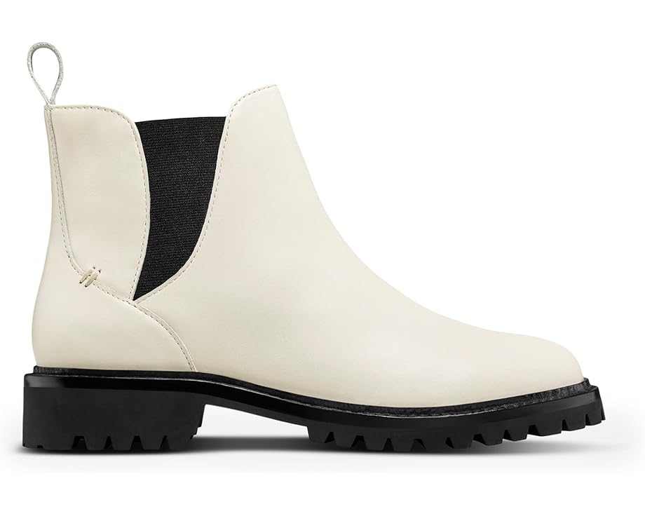 Front view of LABEL™ Go-To Chelsea Boots in white leather