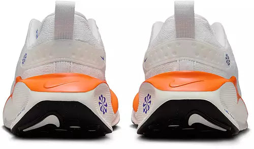 Nike, Running Shoes, Men's Shoes, Athletic Footwear, Sports Shoes, Lightweight Running, Cushioned Shoes, Marathon Training, ReactX Foam, Breathable Sneakers. Back view. White Color.