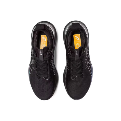 Men’s Asics Nimbus 25 Running Shoes - Cushion Stability Sneakers - Black Top View