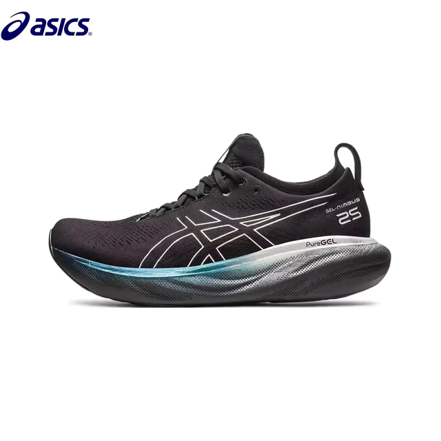 Men’s Asics Nimbus 25 Running Shoes - Cushion Stability Sneakers - Black v3