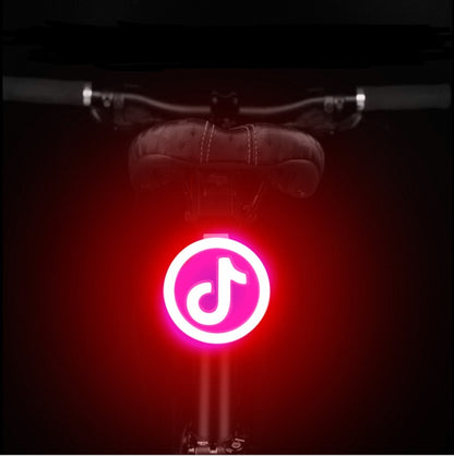 Rechargeable bicycle taillight with COB LED and USB charging, compact and lightweight design