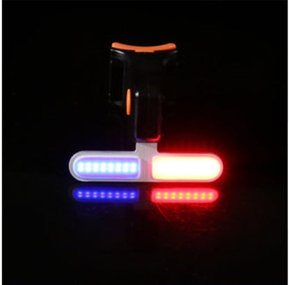 Rechargeable bicycle taillight with COB LED and USB charging, compact and lightweight design