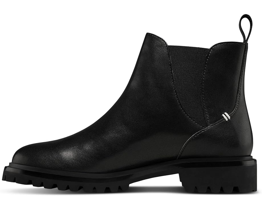 Side view of LABEL™ Go-To Chelsea Boots in black leather 