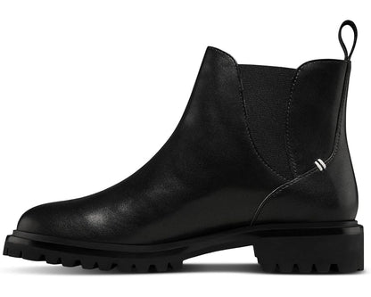 Side view of LABEL™ Go-To Chelsea Boots in black leather 