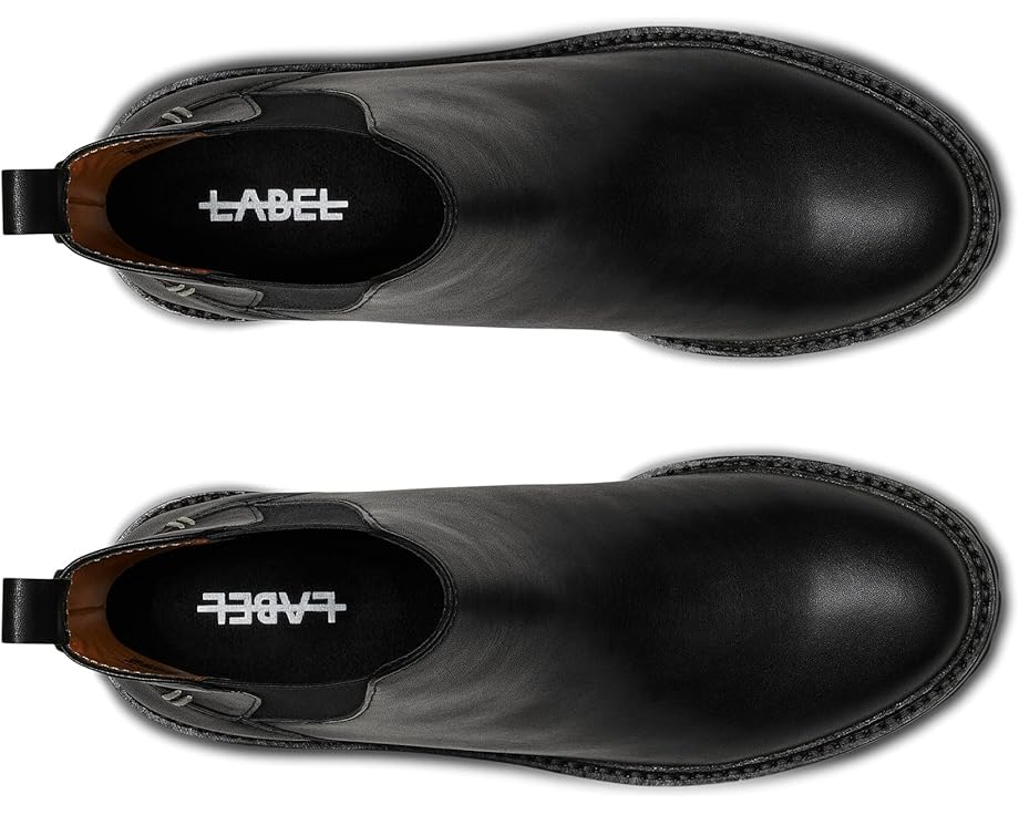 Top view of LABEL™ Go-To Chelsea Boots in black leather