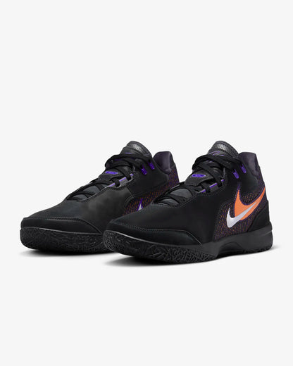 Side profile of LeBron NXXT Gen shoes with multidirectional traction inspired by Akron map