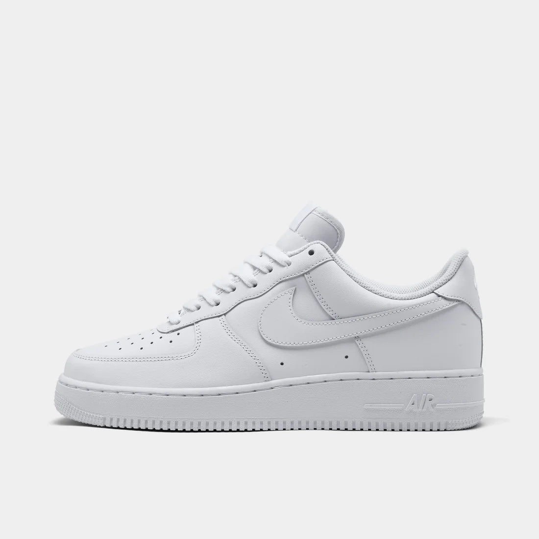 Nike Air Force 1 '07 white leather sneakers for men - side 