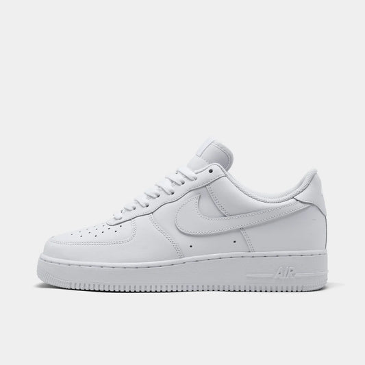 Nike Air Force 1 '07 white leather sneakers for men - side 
