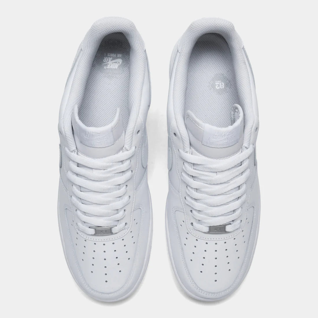Nike Air Force 1 '07 white leather sneakers for men - top view
