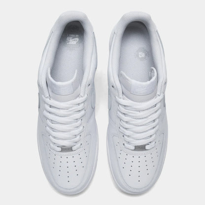 Nike Air Force 1 '07 white leather sneakers for men - top view