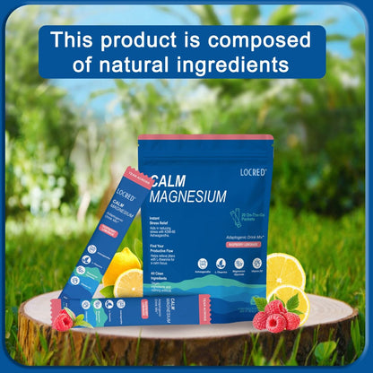 LOCRED SuperCalm Adaptogenic Powder Drink Mix – Raspberry Lemonade Flavor | Relaxation, Focus, and Hormonal Balance Supplement with Ashwagandha, L-Theanine, Magnesium | Sugar-Free, Non-GMO