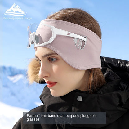 Winter riding warm earmuffs Double layer fleece earmuffs windproof outdoor sports earmuffs earmuffs for men and women