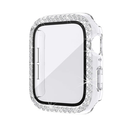 Apple watch Screen Protector; Bling Case For Apple Watch SE Series 8/7/6/5/4 With Hard PC Tempered Glass Rhinestone Protection; Full Face Case Accessories For; iWatch Girls & Women