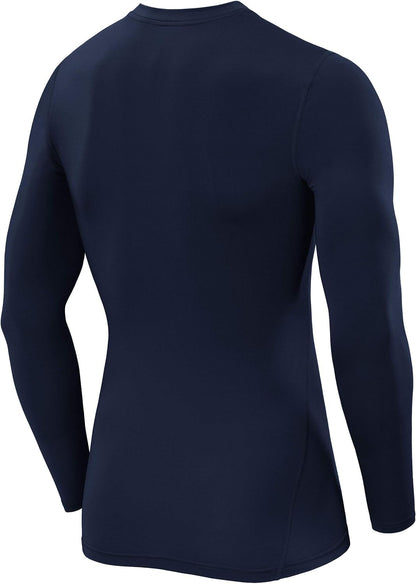 Men'S Pro Performance Long Sleeve Running Compression Base Layer Top - Mock Neck