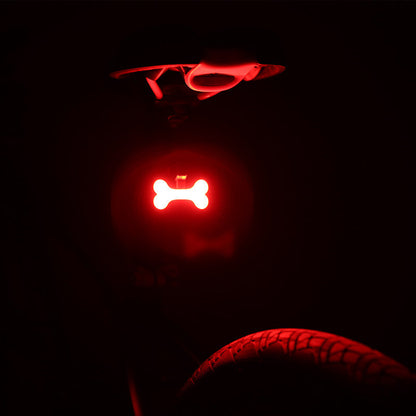 Rechargeable bicycle taillight with COB LED and USB charging, compact and lightweight design